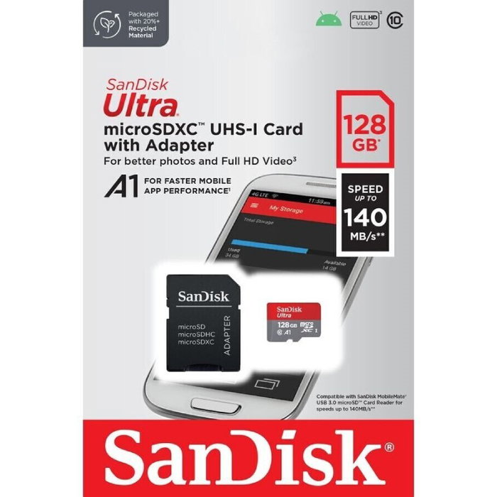 SanDisk Ultra 128 GB MicroSDXC UHS-I Clase 10